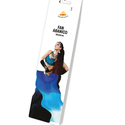Blauwe Waaier 1,4m van Fiestas Guirca koop je bij Partywinkel