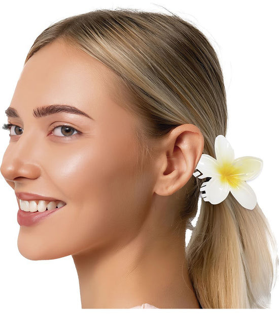 Bloem Haarclip Wit van Fiestas Guirca koop je bij Partywinkel