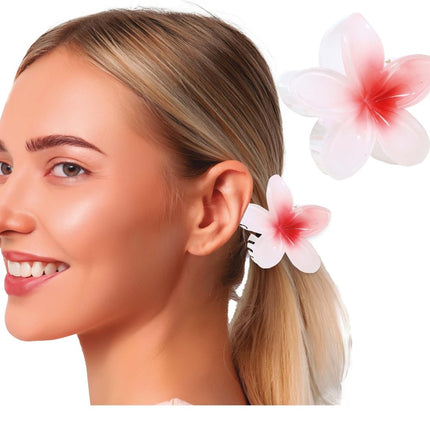 Bloem Haarclip Wit Rood van Fiestas Guirca koop je bij Partywinkel