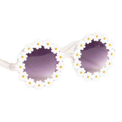 Bloemen Bril Wit van Partychimp koop je bij Partywinkel