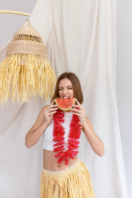 Bloemen Hawaii Krans Lichtroze van Partydeco koop je bij Partywinkel