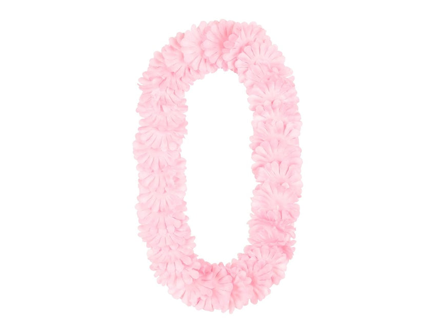 Bloemen Hawaii Krans Lichtroze van Partydeco koop je bij Partywinkel