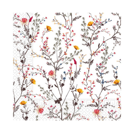 Bloemen Servetten 25cm 20st van Procos koop je bij Partywinkel