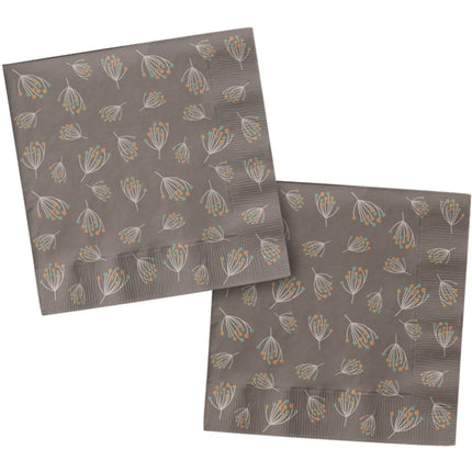 Bloemen Servetten Gekleurd 33cm 10st van Folat koop je bij Partywinkel