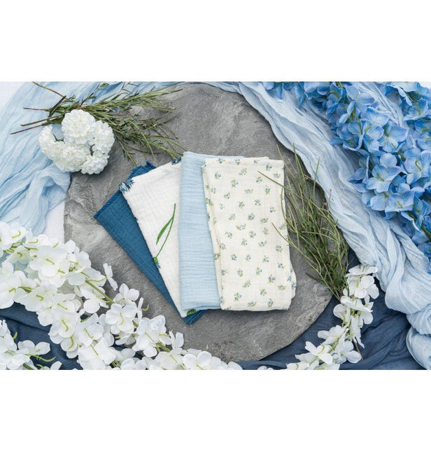 Bloemen Servetten Katoen 40cm 4st van CHAKS koop je bij Partywinkel