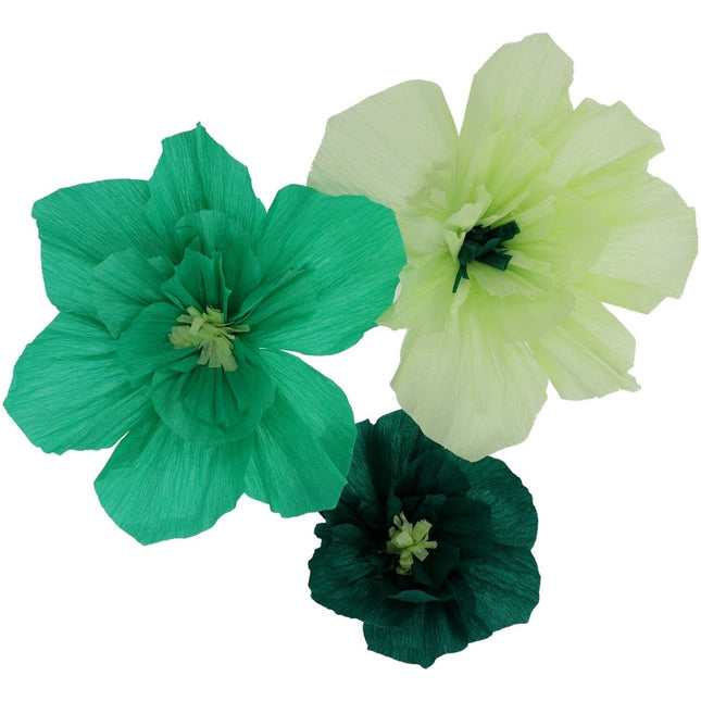Bloemen Tafeldecoratie Groen 30cm 3st van Folat koop je bij Partywinkel