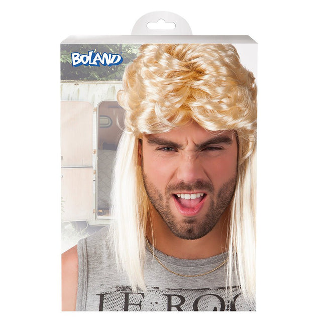 Blonde Pruik Larry van Boland koop je bij Partywinkel
