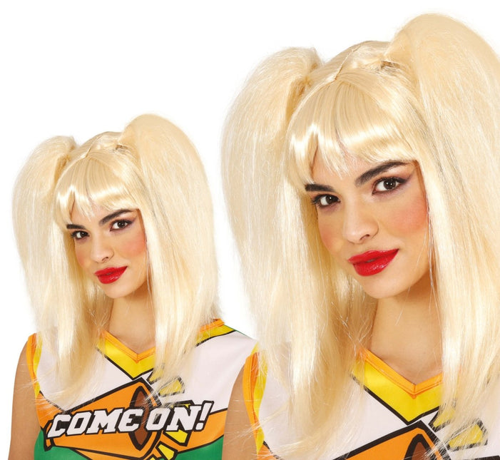 Blonde Pruik Staarten van Fiestas Guirca koop je bij Partywinkel