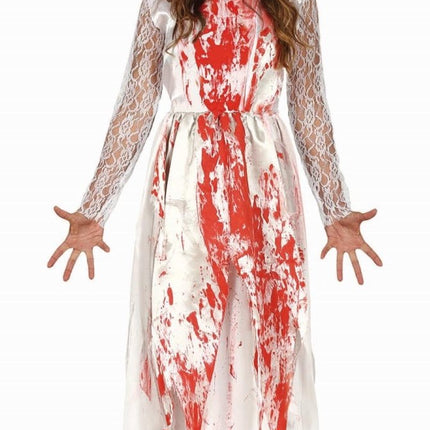 Rood Witte Jurk Meisje Bloody 2 delig van Fiestas Guirca koop je bij Partywinkel