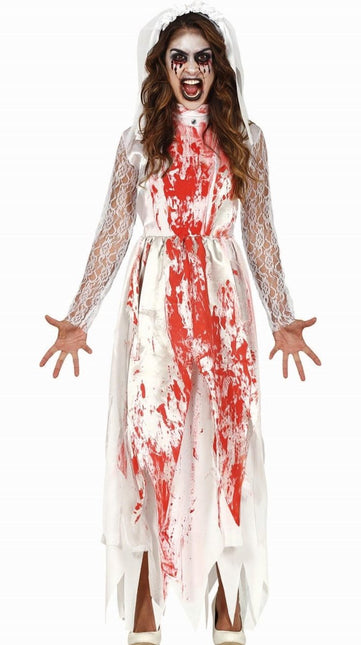 Rood Witte Jurk Meisje Bloody 2 delig van Fiestas Guirca koop je bij Partywinkel