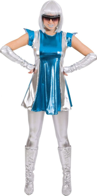 Bob Pruik Wit/Zilver Spacegirl van Orlob koop je bij Partywinkel