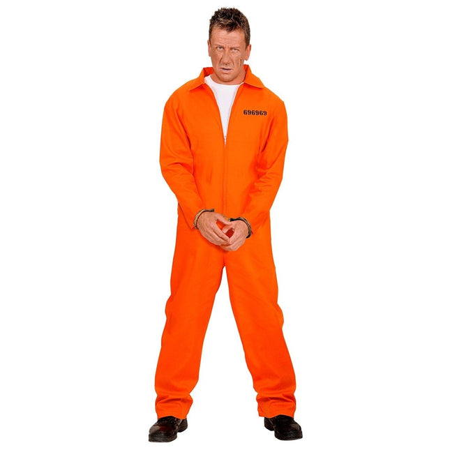 Boevenpak Oranje Heren Overall van Widmann koop je bij Partywinkel