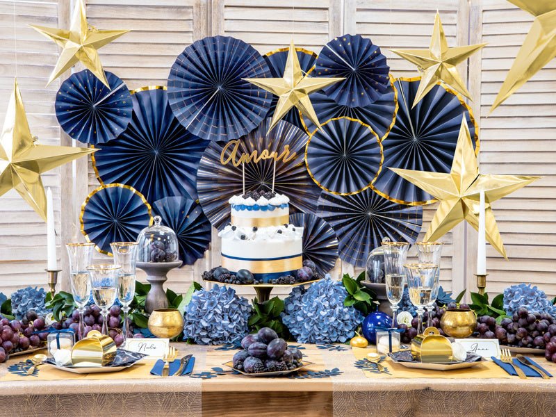 Bolkaarsen Blauw Metallic 8cm 6st van Partydeco koop je bij Partywinkel