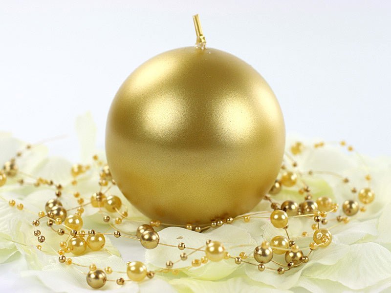 Bolkaarsen Goud Metallic 6cm 10st van Partydeco koop je bij Partywinkel