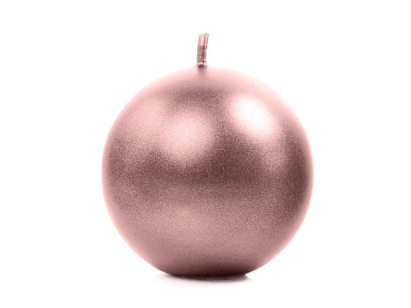 Bolkaarsen Rose Goud Metallic 6cm 10st van Partydeco koop je bij Partywinkel
