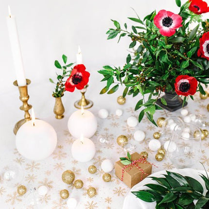 Bolkaarsen Wit 6cm 10st van Partydeco koop je bij Partywinkel