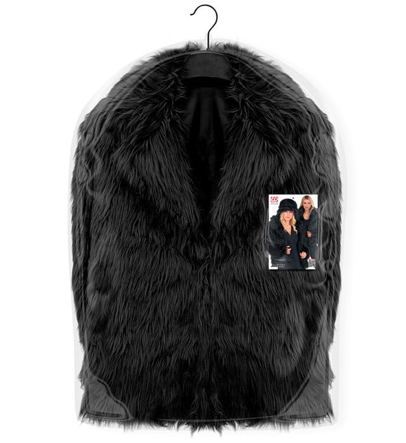 Bontjas Pluche Dames Zwart van Widmann koop je bij Partywinkel
