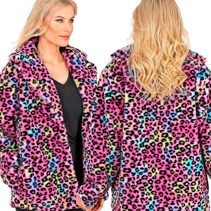 Bontjas Pluche Multi Luipaard van Widmann koop je bij Partywinkel