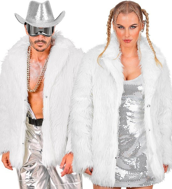 Bontjas Pluche Wit van Widmann koop je bij Partywinkel