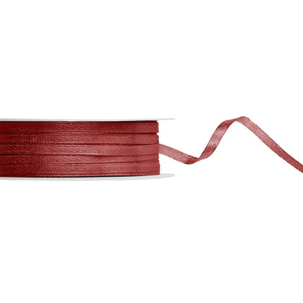 Bordeaux Rode Lint 3Mm 50m van Partydeco koop je bij Partywinkel