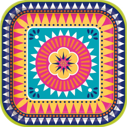 Borden Boho 23cm 8st van Unique koop je bij Partywinkel