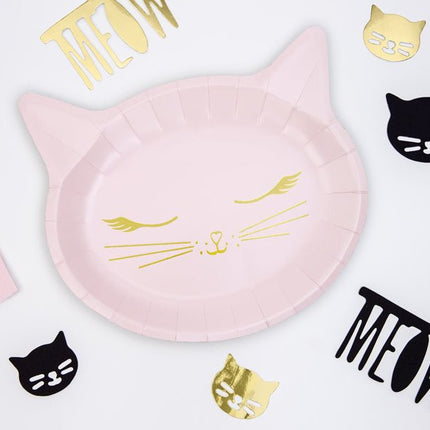 Borden Kat 22cm 6st van Partydeco koop je bij Partywinkel