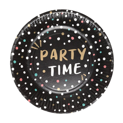 Borden Party Time Papier 23cm 8st van Boland koop je bij Partywinkel