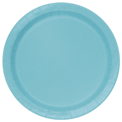 Borden Terrific Teal Rond 23cm 8st van Unique koop je bij Partywinkel