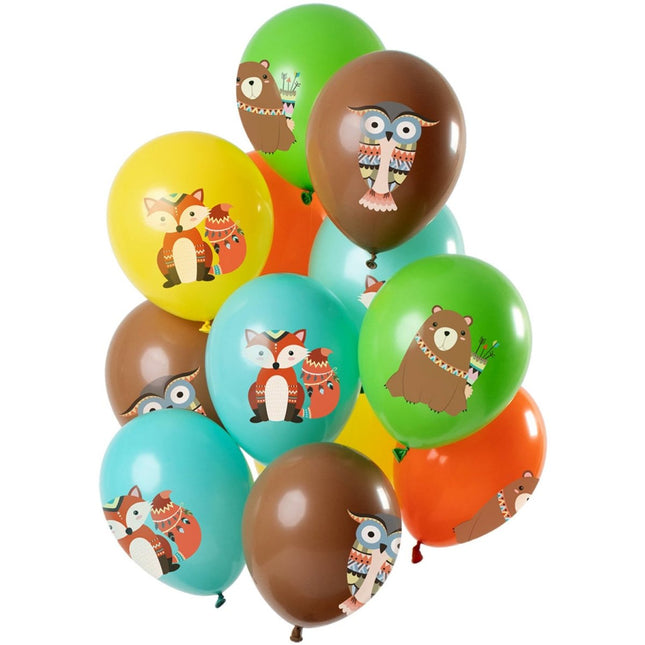 Bosdieren Ballonnen 30cm 12st van Folat koop je bij Partywinkel