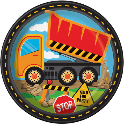 Bouw Borden 23cm 8st van Unique koop je bij Partywinkel