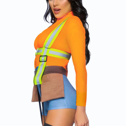 Bouwvakker Kostuum Dames Bodysuit Leg Avenue van Leg Avenue koop je bij Partywinkel
