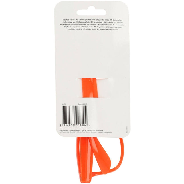 Bril Blues Brothers Neon Oranje van Folat koop je bij Partywinkel