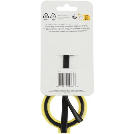 Bril Colorblock Blauw/Geel van Folat koop je bij Partywinkel