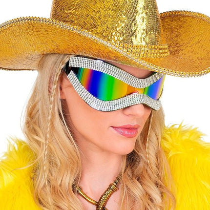 Bril Oversized Met Strass En Paars Glas van Widmann koop je bij Partywinkel