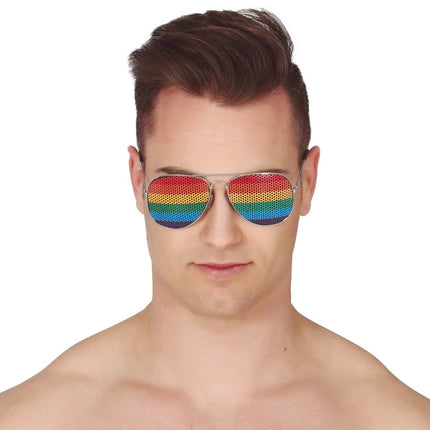 Bril Regenboog Aviator van Fiestas Guirca koop je bij Partywinkel
