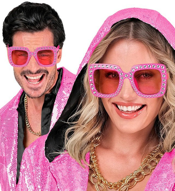 BRIL ROZE MET STRASS van Widmann koop je bij Partywinkel