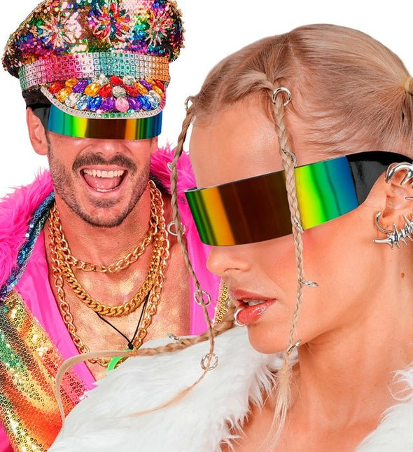 Bril Spiegelglas Regenboog van Widmann koop je bij Partywinkel