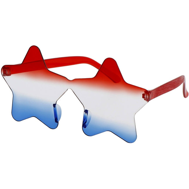 Bril - Sterren - RoodWitBlauw van Folat koop je bij Partywinkel