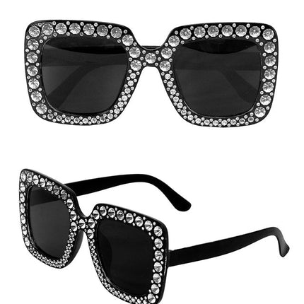 BRIL ZWART MET STRASS van Widmann koop je bij Partywinkel