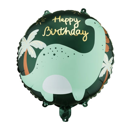 Brontosaurus folieballon, 35x35 cm, mix van Partydeco koop je bij Partywinkel