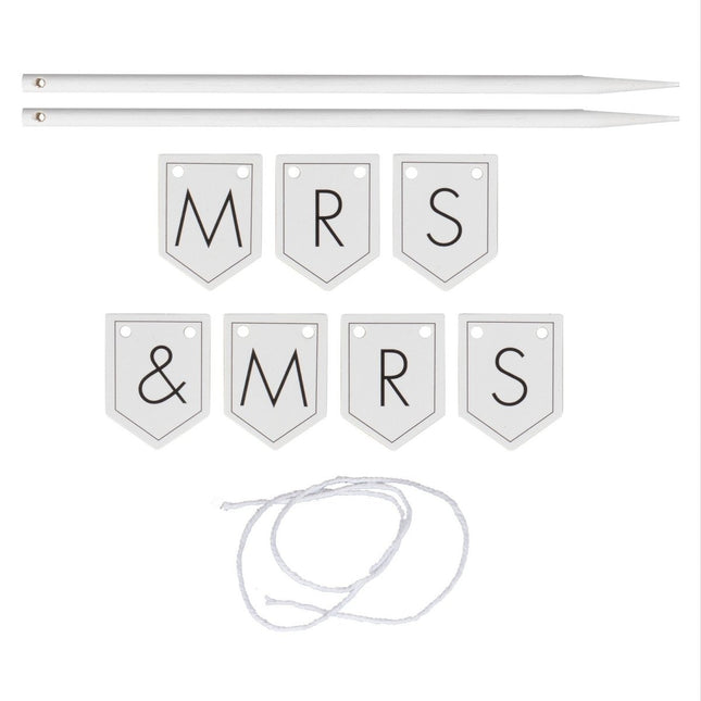 Bruiloft Taarttopper Mr & Mrs 15cm van Ginger Ray koop je bij Partywinkel