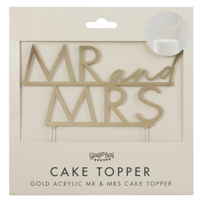 Bruiloft Taarttopper Mr & Mrs van Ginger Ray koop je bij Partywinkel