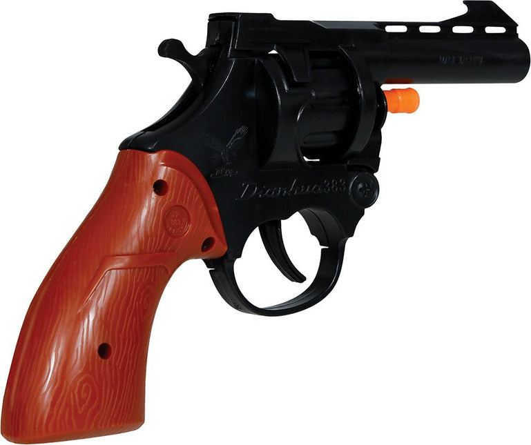 Bruin Zwarte Nep Pistool 18cm van Fiestas Guirca koop je bij Partywinkel