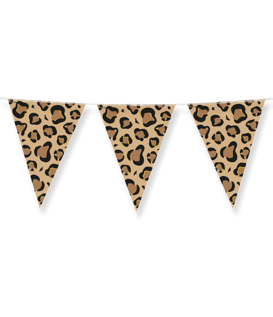 Bruin Zwarte Slinger Panter Print 10m van Paper Dreams koop je bij Partywinkel