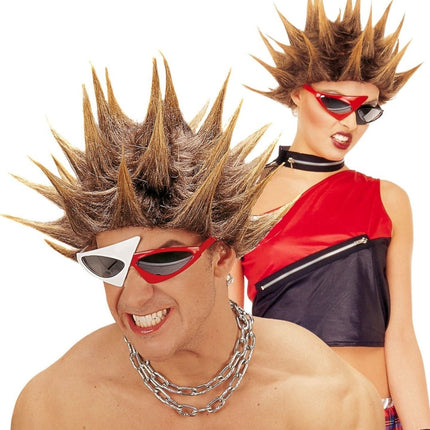 Bruine Blonde Pruik Punk van Widmann koop je bij Partywinkel