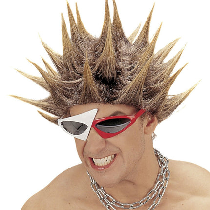 Bruine Blonde Pruik Punk van Widmann koop je bij Partywinkel