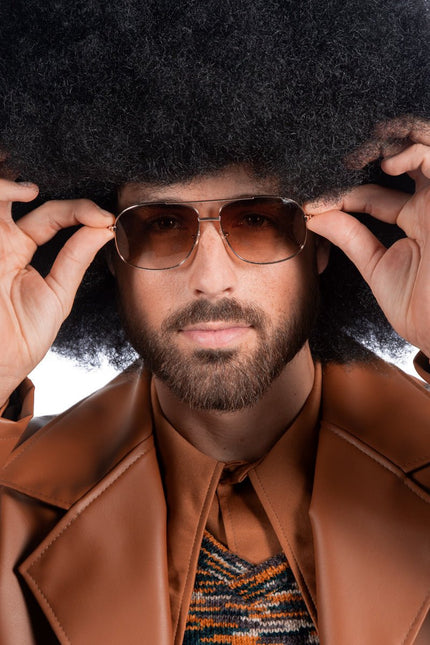 Bruine Bril 70'S van Wilbers & Wilbers koop je bij Partywinkel