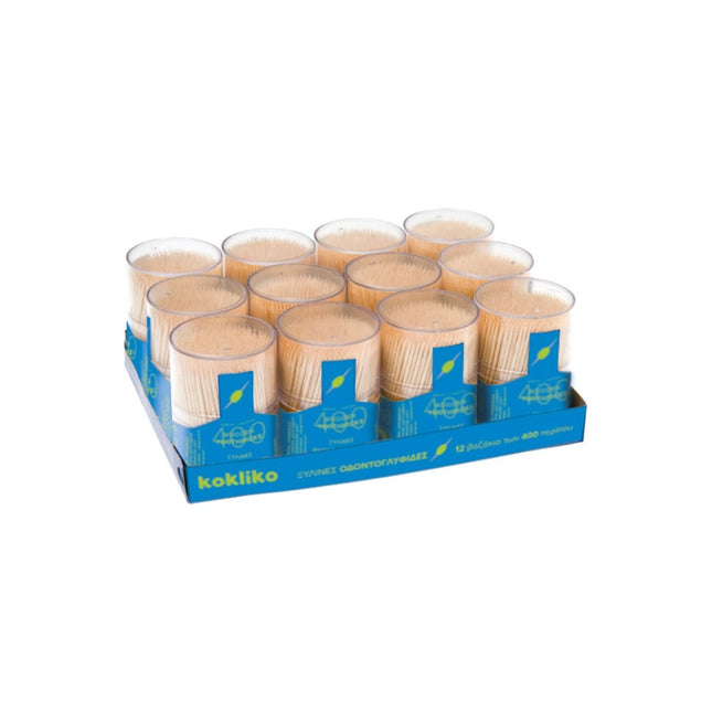 Bruine Cocktailprikkers In Bakje 400st van Procos koop je bij Partywinkel