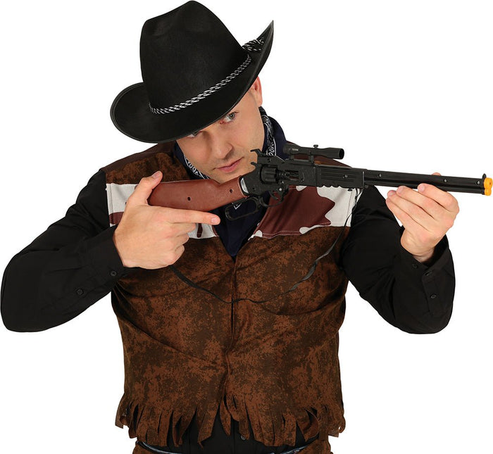 Bruine Nep Wapenset Met Richtkijker 64cm van Fiestas Guirca koop je bij Partywinkel