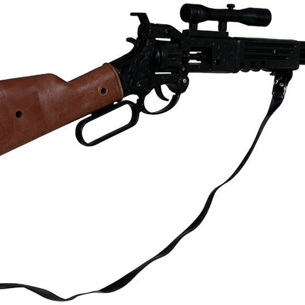 Bruine Nep Wapenset Met Richtkijker 64cm van Fiestas Guirca koop je bij Partywinkel
